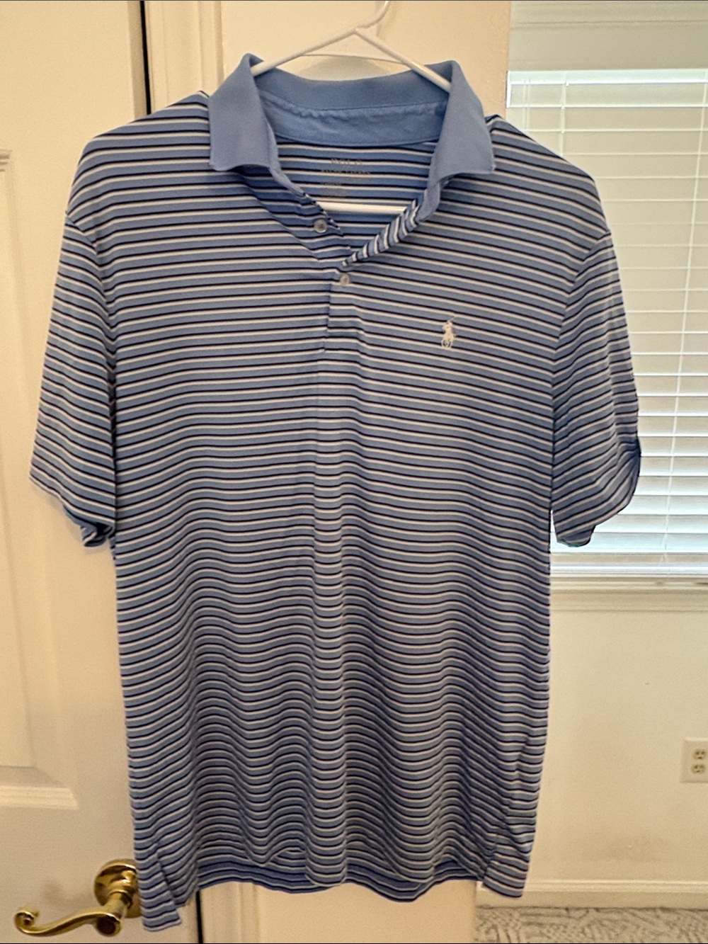 Polo Ralph Lauren Light Blue Striped Polo Shirt | White & Navy Stripes